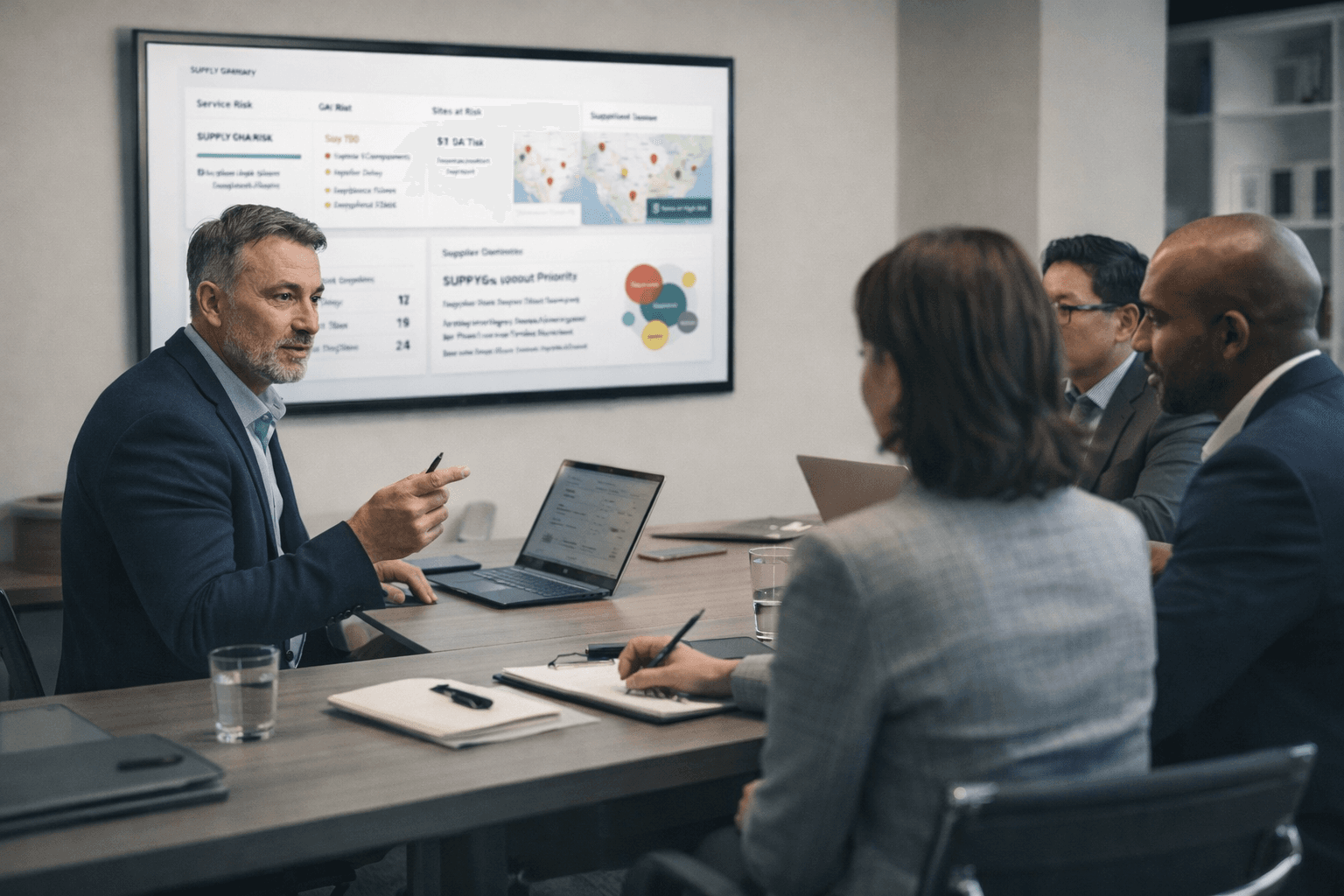 SupplySync360 strategy session with operations and leadership stakeholders